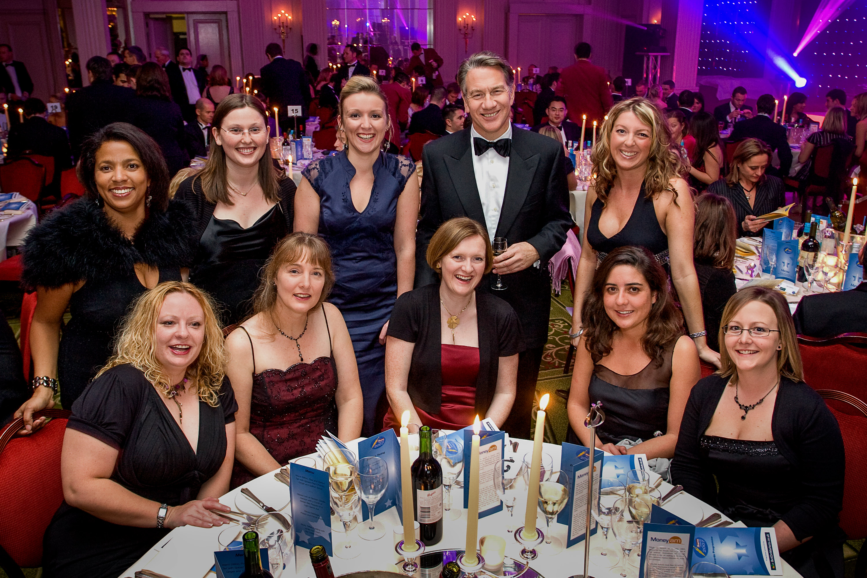 Posed group photo smiling with guest speaker Michael Portillo