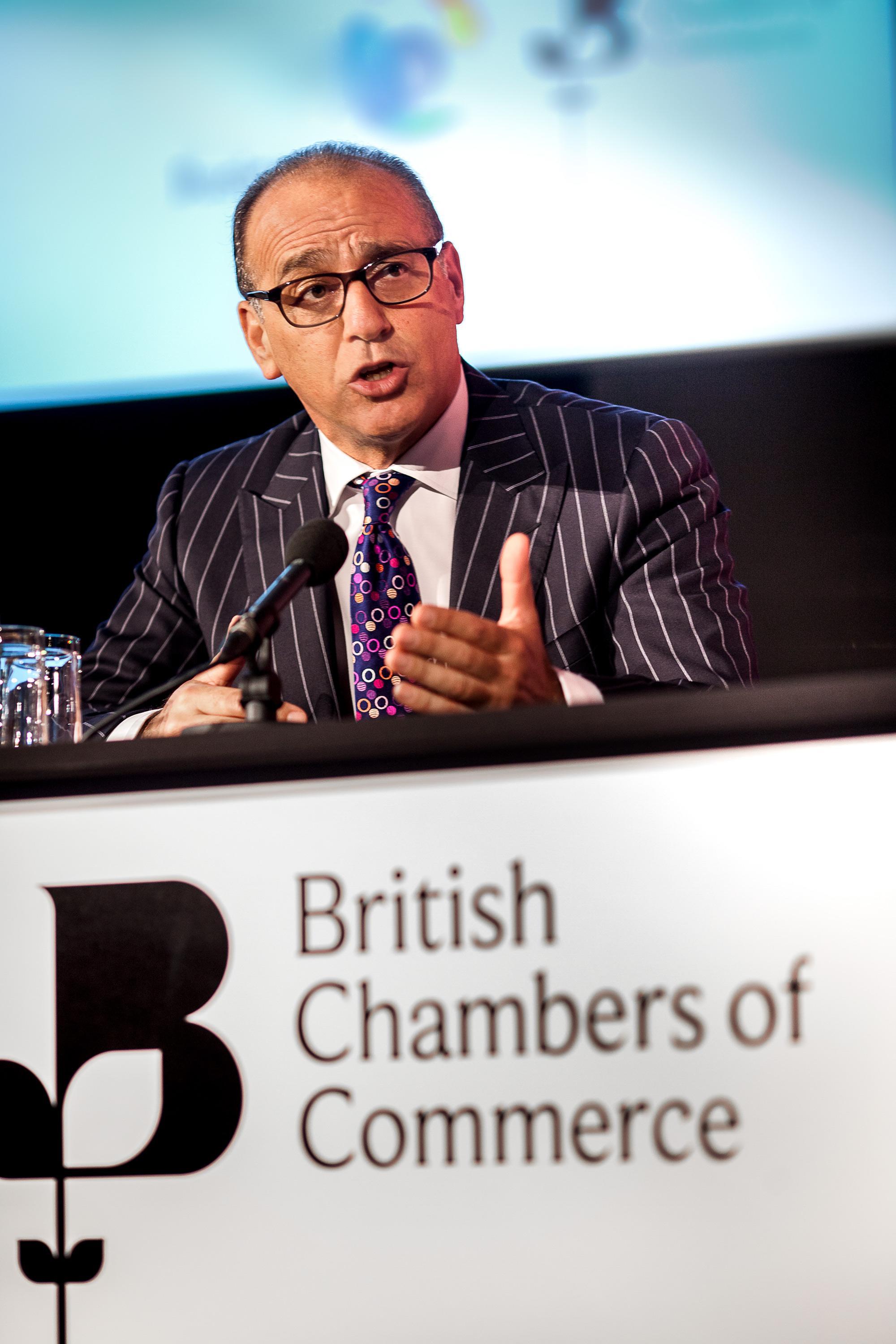 Theo Paphitis speaking at British Chamber of Commerce Conference