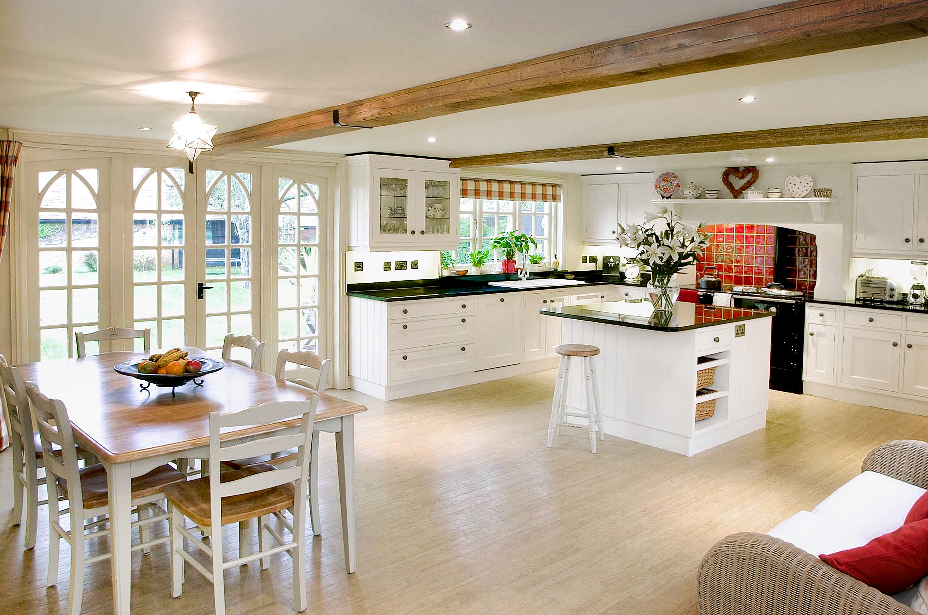 Well lit bright white kitchen photography taken for estate agent listing