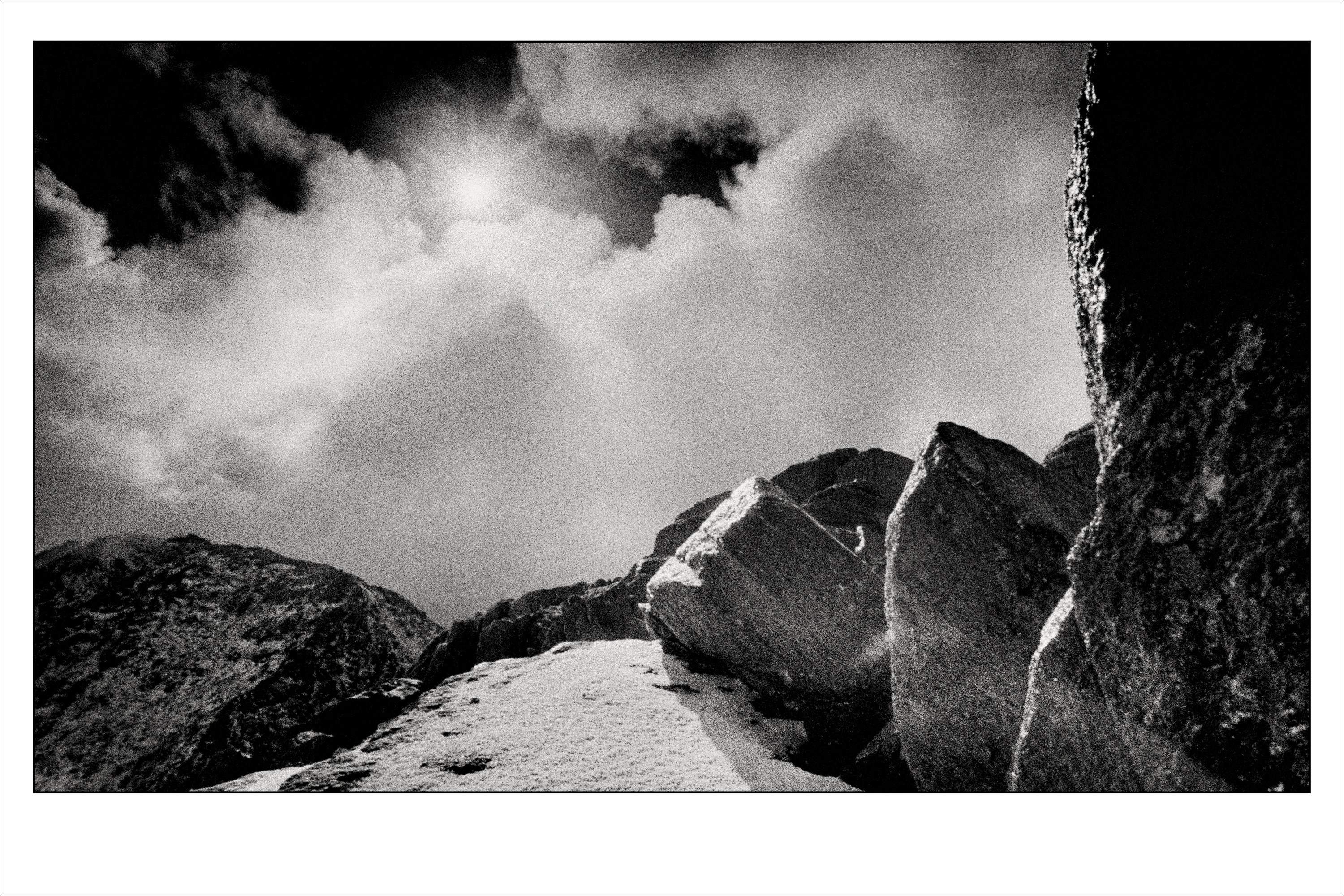 Top of mountain into the light