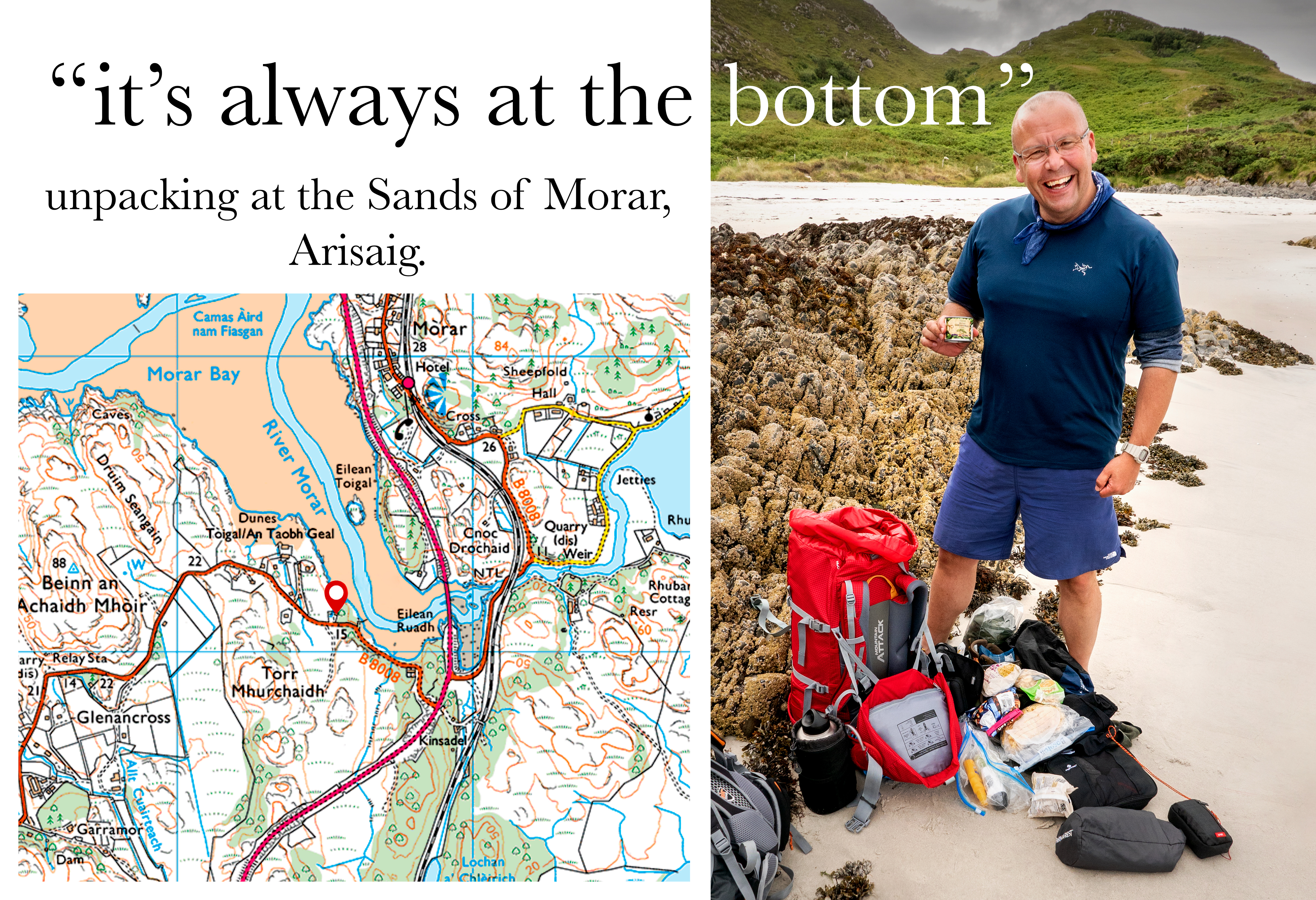 Sands of Morar, Photo of Me backpacking
